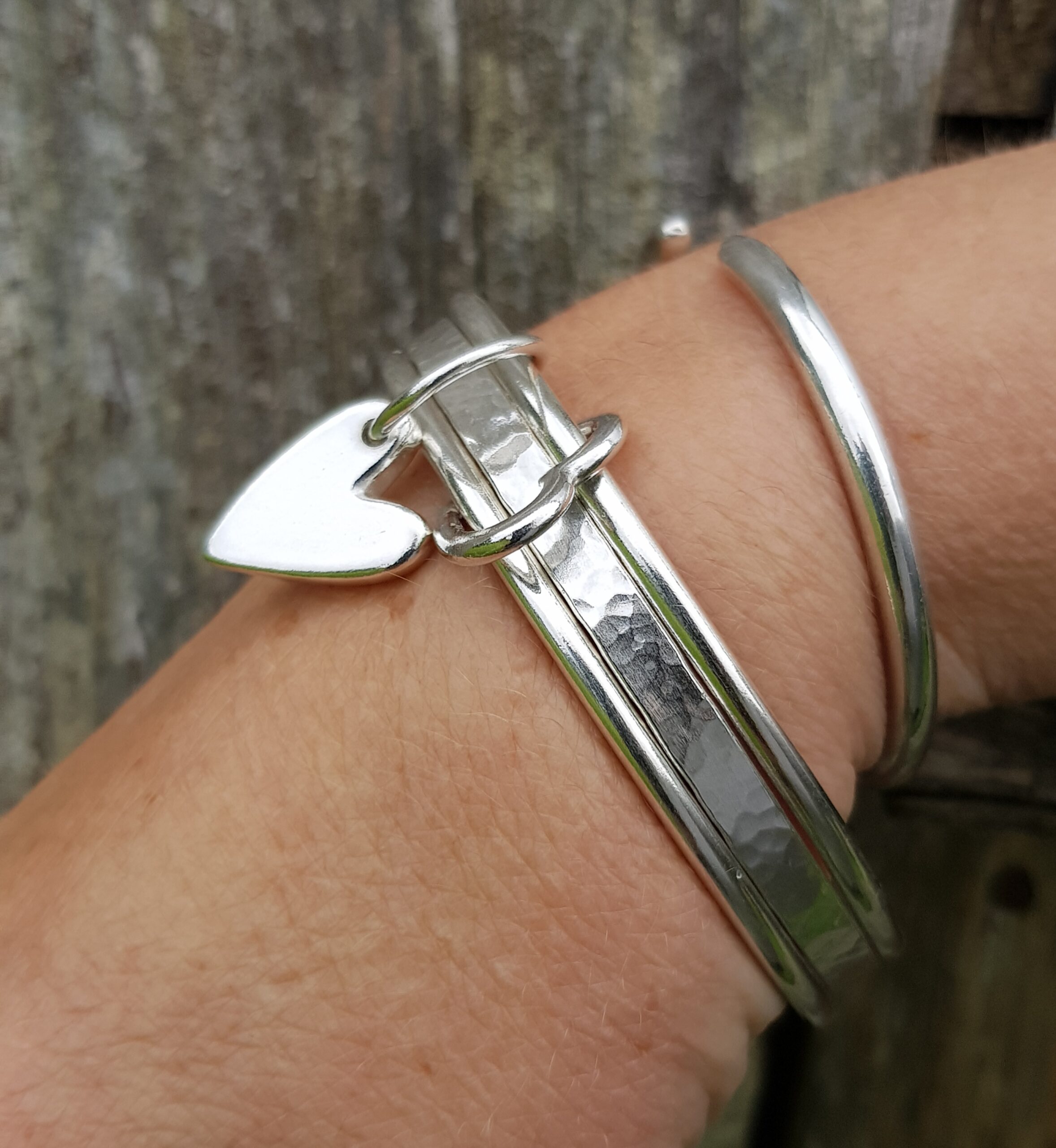 Chunky Silverpickle Charm Bangle Silverpickle