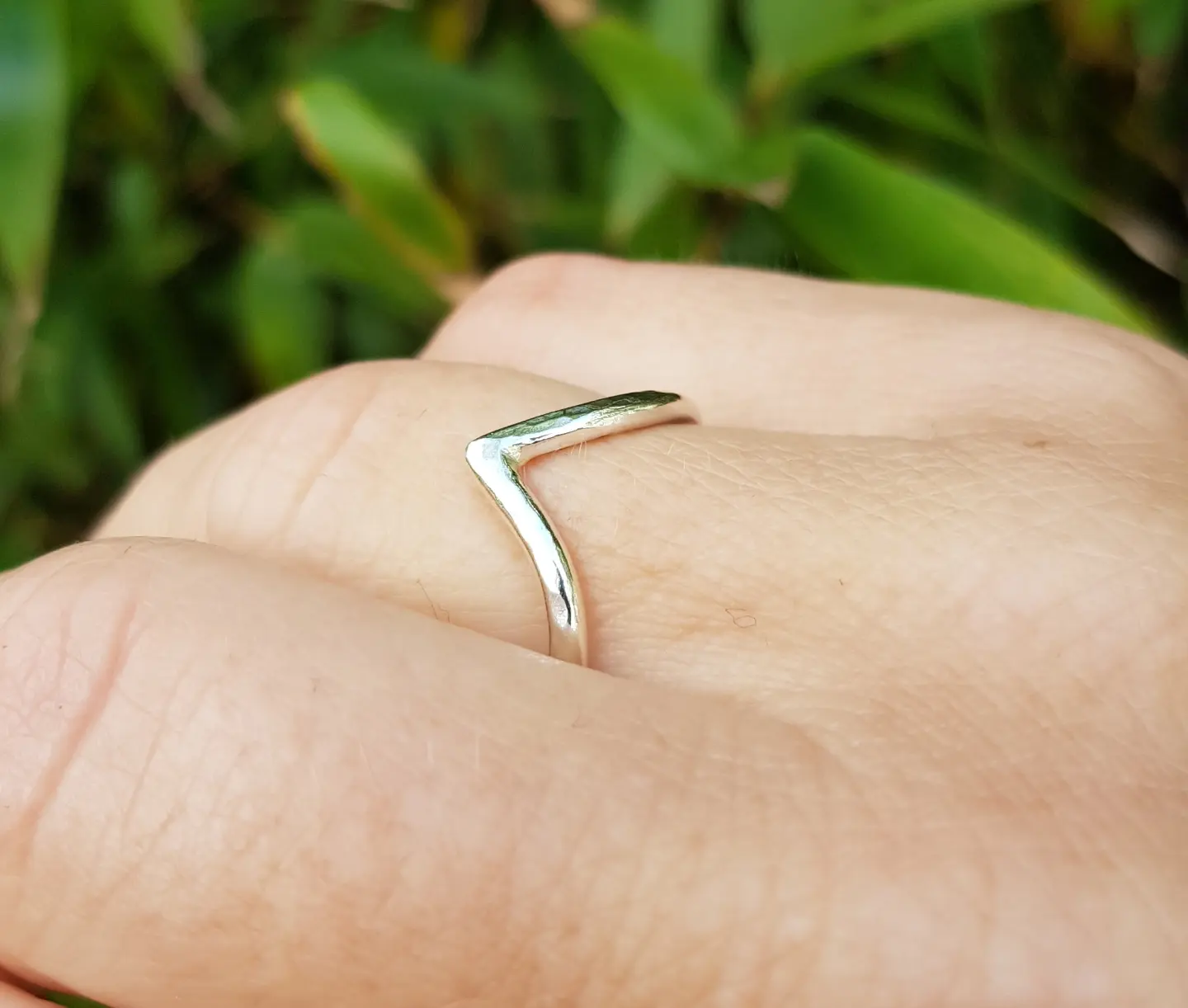 Sparkle Wishbone Ring